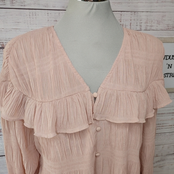KENDALL + Kylie pink ruffle blouse S - Picture 5 of 11